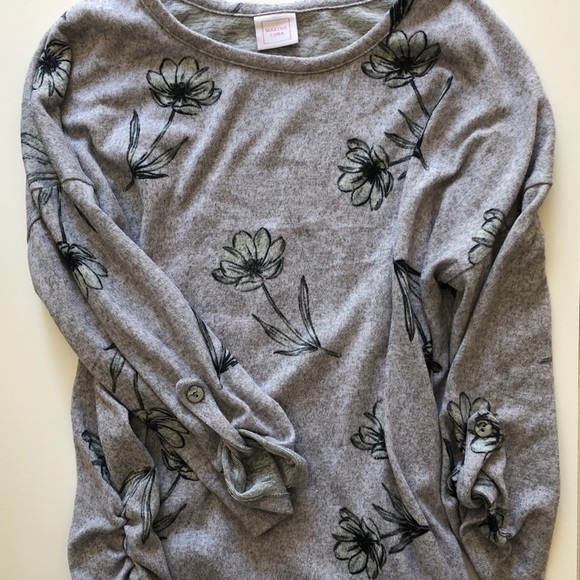 Marina Luna  sweater floral design pink/black XL - Picture 1 of 4